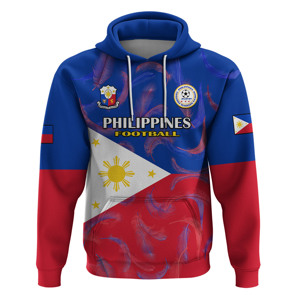 Custom Philippines Football Hoodie 2023 World Cup Go Filipinas Feather Flag Version LT14