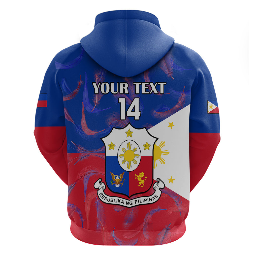 Custom Philippines Football Hoodie 2023 World Cup Go Filipinas Feather Flag Version LT14