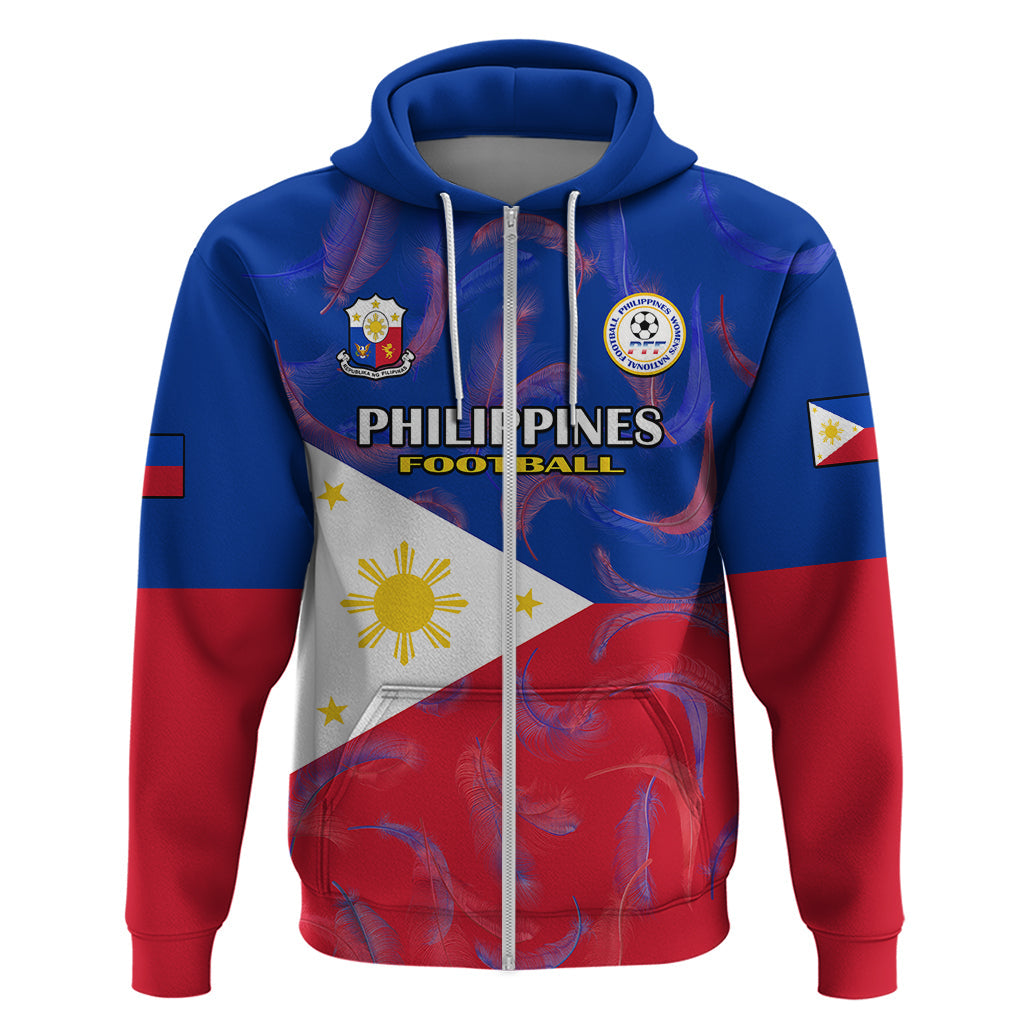 Custom Philippines Football Hoodie 2023 World Cup Go Filipinas Feather Flag Version LT14
