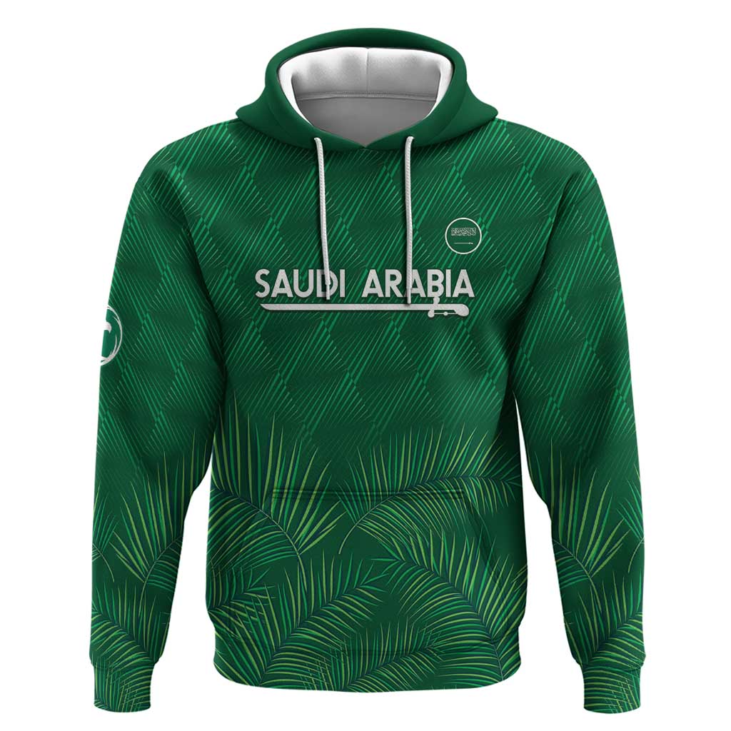 Custom Saudi Arabia Football Hoodie Go Green Falcons Sporty Style LT14