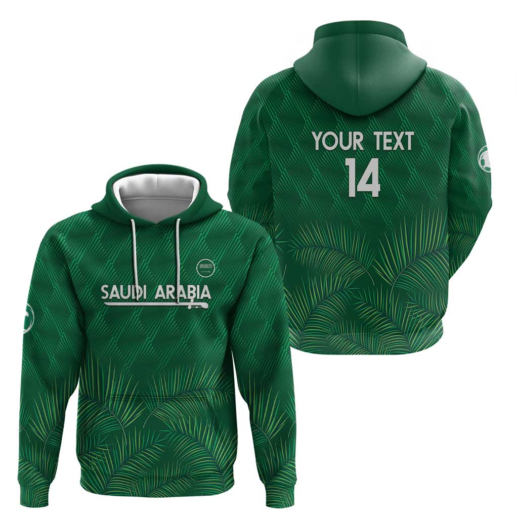 Custom Saudi Arabia Football Hoodie Go Green Falcons Sporty Style LT14
