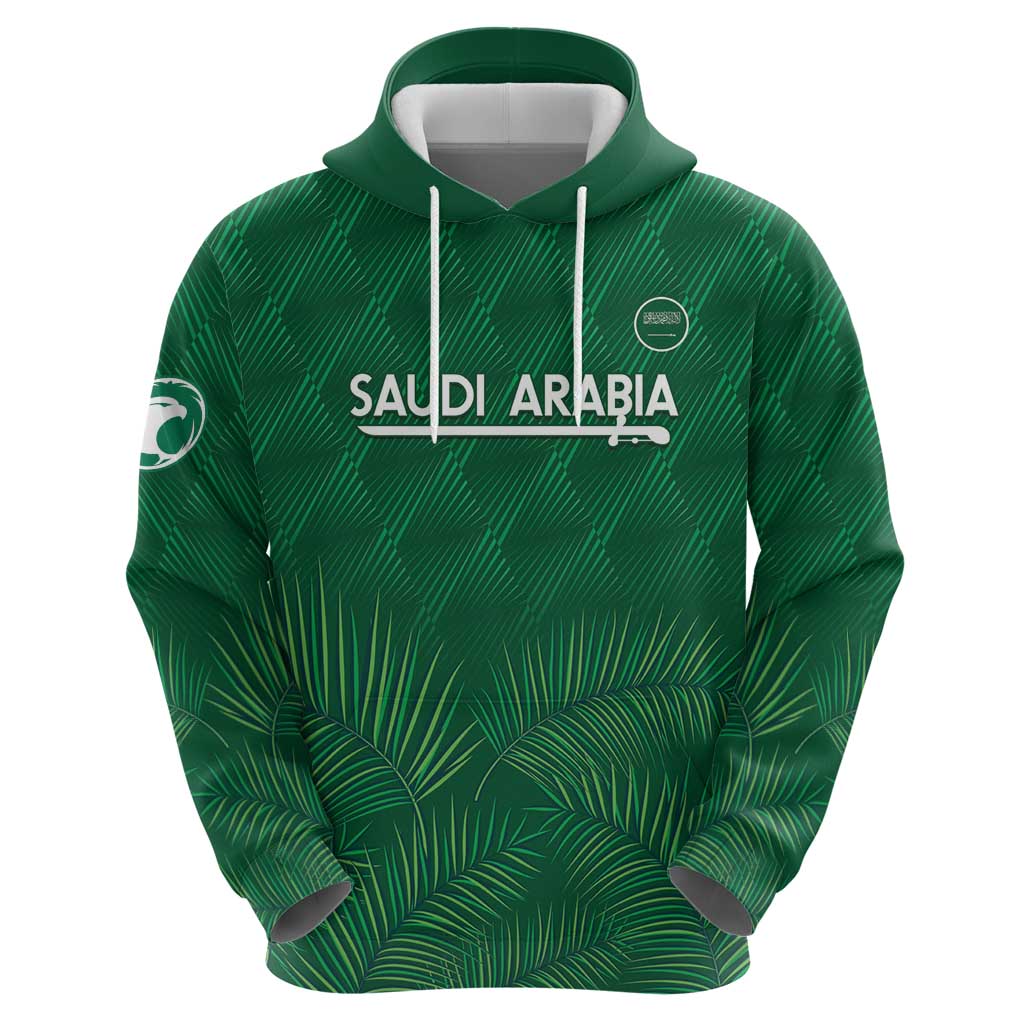 Custom Saudi Arabia Football Hoodie Go Green Falcons Sporty Style LT14
