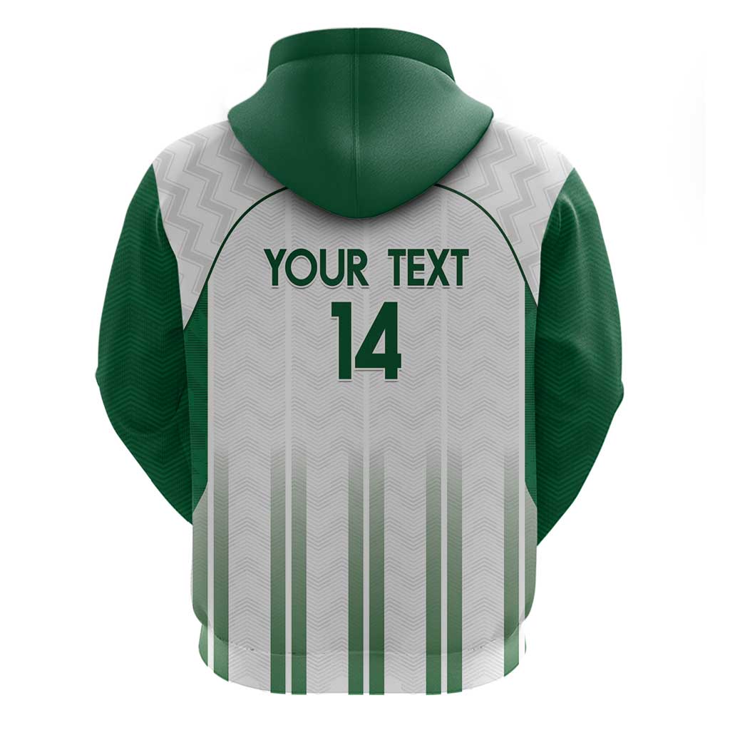 Custom Saudi Arabia Football Hoodie Go Green Falcons Sporty - White Version LT14