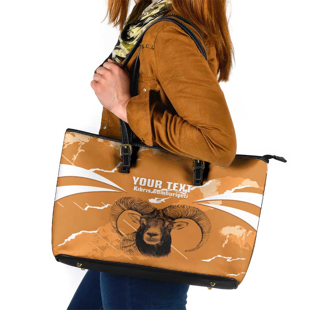 Persionalized Cyprus Independence Day Leather Tote Bag Kbrs Cumhuriyeti Grunge Vibes LT14