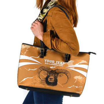 Persionalized Cyprus Independence Day Leather Tote Bag Kbrs Cumhuriyeti Grunge Vibes LT14
