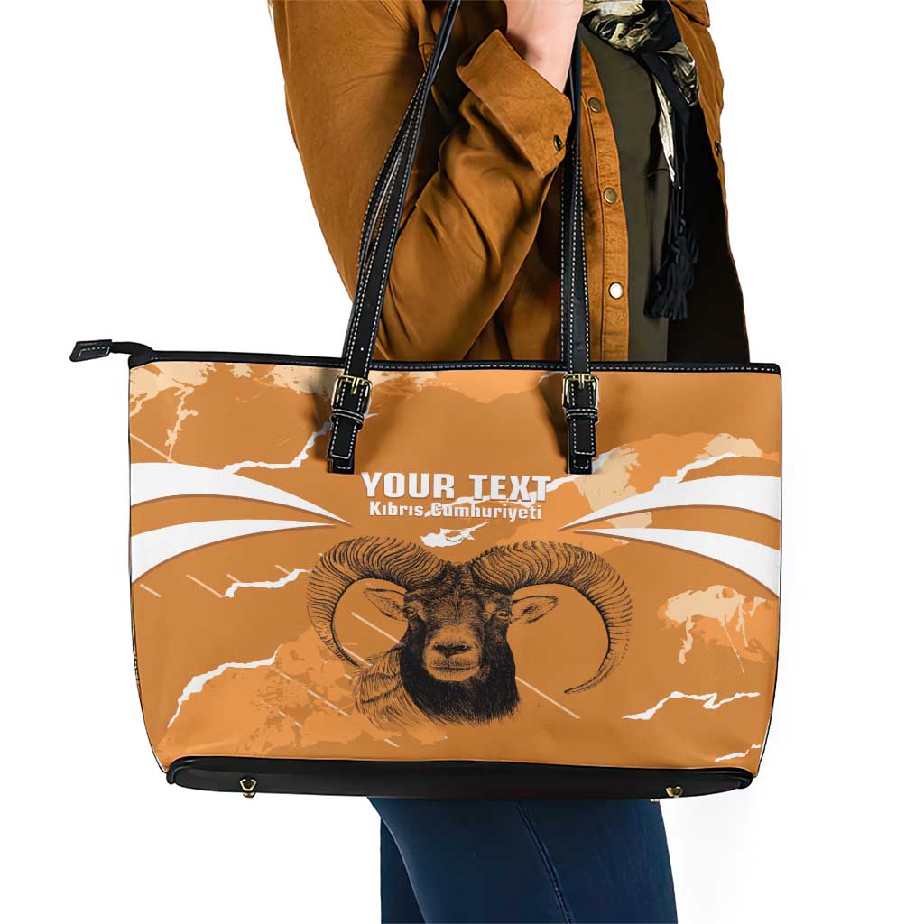 Persionalized Cyprus Independence Day Leather Tote Bag Kbrs Cumhuriyeti Grunge Vibes LT14