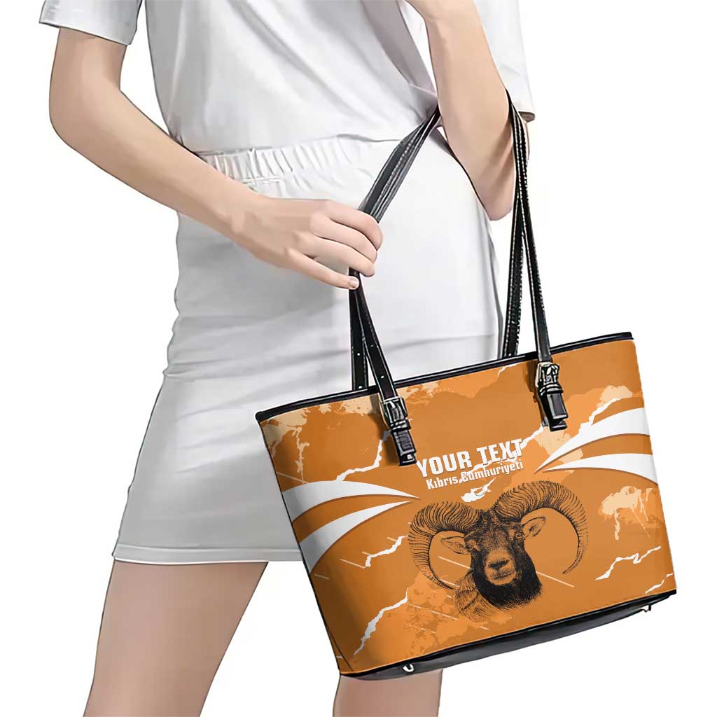 Persionalized Cyprus Independence Day Leather Tote Bag Kbrs Cumhuriyeti Grunge Vibes LT14