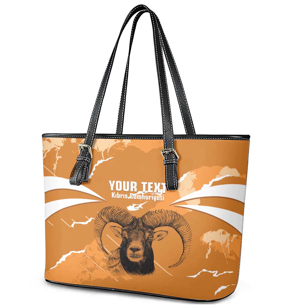 Persionalized Cyprus Independence Day Leather Tote Bag Kbrs Cumhuriyeti Grunge Vibes LT14