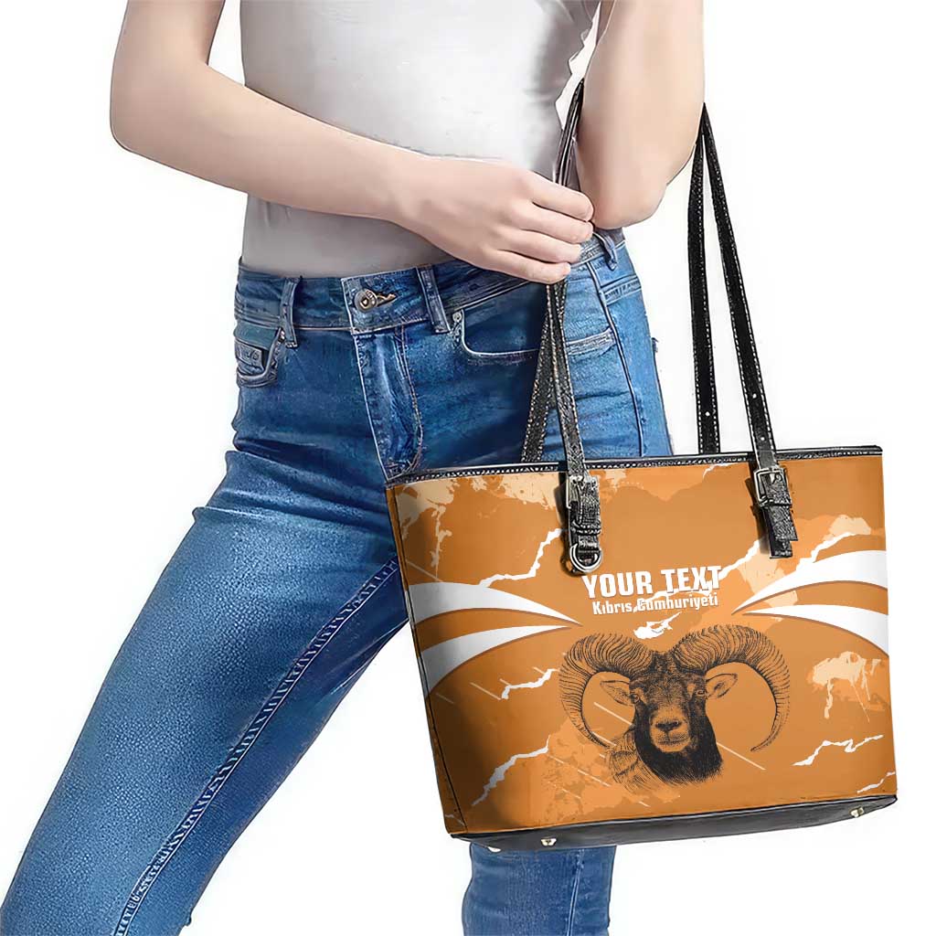 Persionalized Cyprus Independence Day Leather Tote Bag Kbrs Cumhuriyeti Grunge Vibes LT14