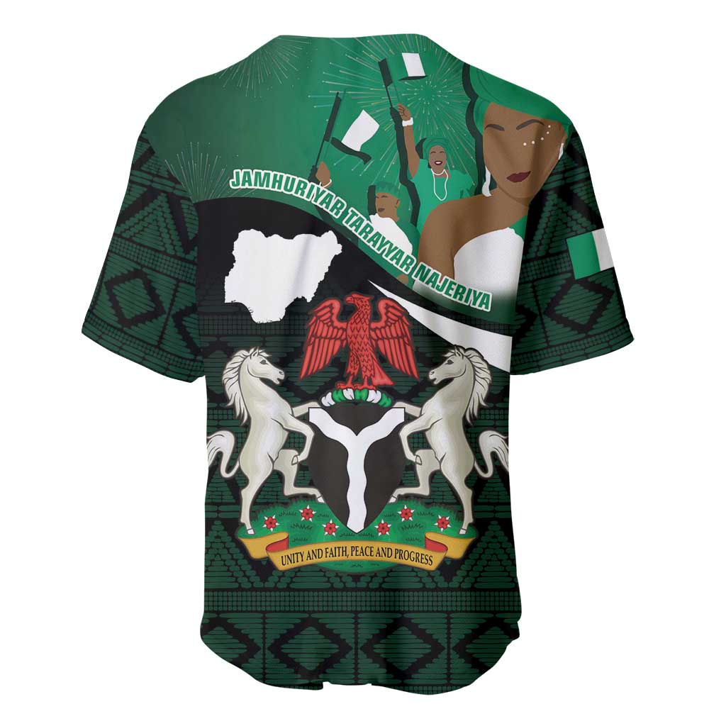 Nigeria Independence Day Baseball Jersey Happy 64 Years Of Anniversary African Pattern LT14