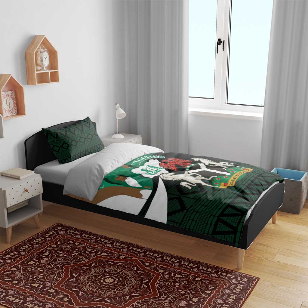 Nigeria Independence Day Bedding Set Happy 64 Years Of Anniversary African Pattern LT14