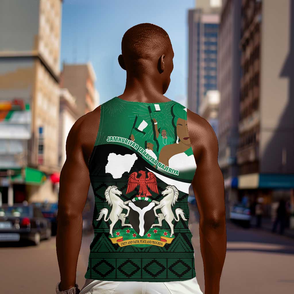 Nigeria Independence Day Men Tank Top Happy 64 Years Of Anniversary African Pattern LT14