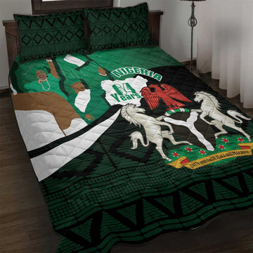 Nigeria Independence Day Quilt Bed Set Happy 64 Years Of Anniversary African Pattern LT14