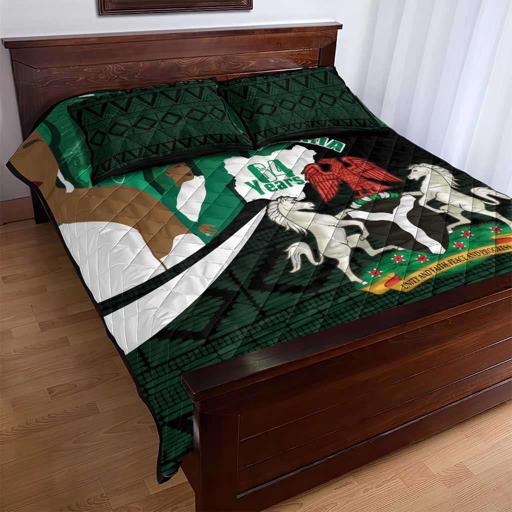 Nigeria Independence Day Quilt Bed Set Happy 64 Years Of Anniversary African Pattern LT14