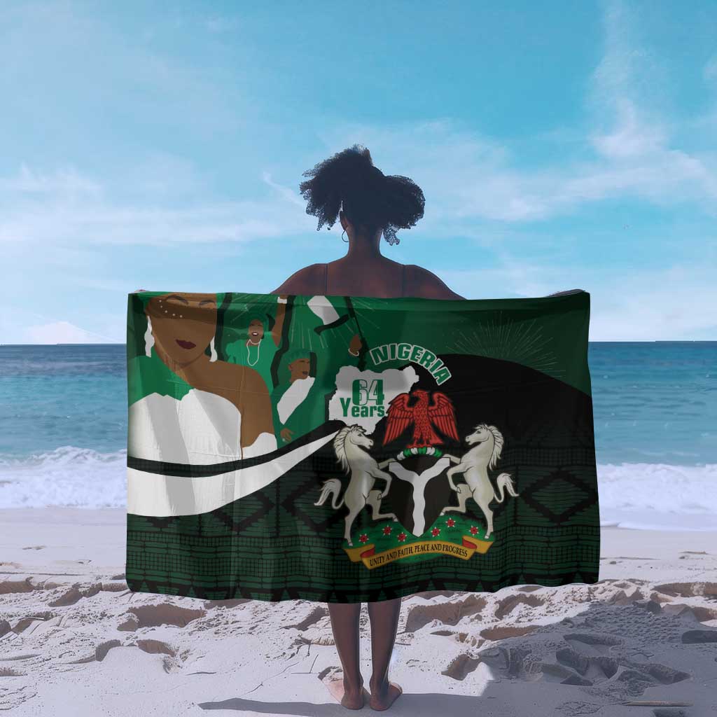 Nigeria Independence Day Sarong Happy 64 Years Of Anniversary African Pattern LT14