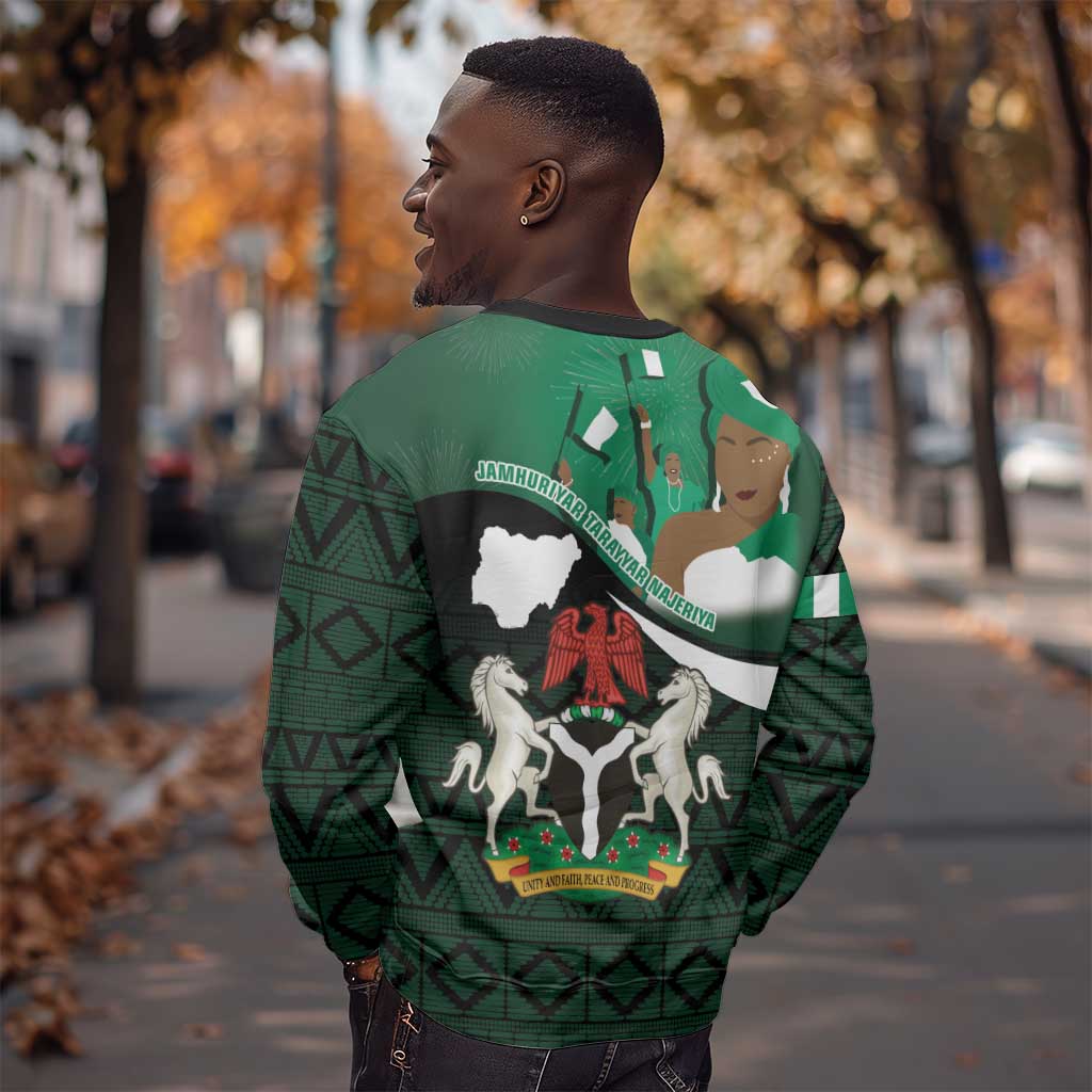 Nigeria Independence Day Sweatshirt Happy 64 Years Of Anniversary African Pattern LT14