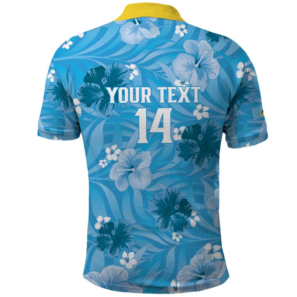 Custom Saint Lucia Kings Cricket Polo Shirt 2025 Go Beinspired Tropical Style LT14
