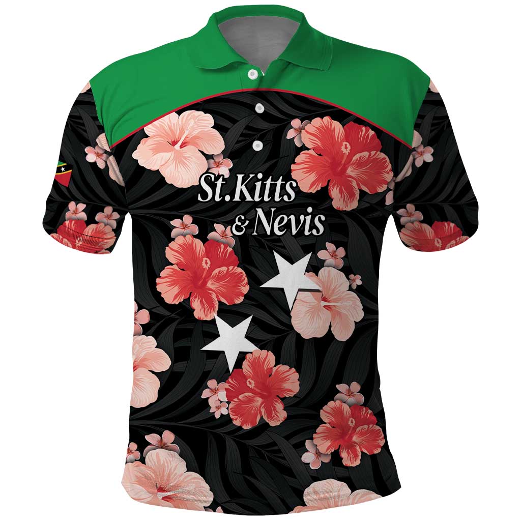 Custom Saint Kitts and Nevis Cricket Polo Shirt 2025 Go Patriots Tropical Style LT14