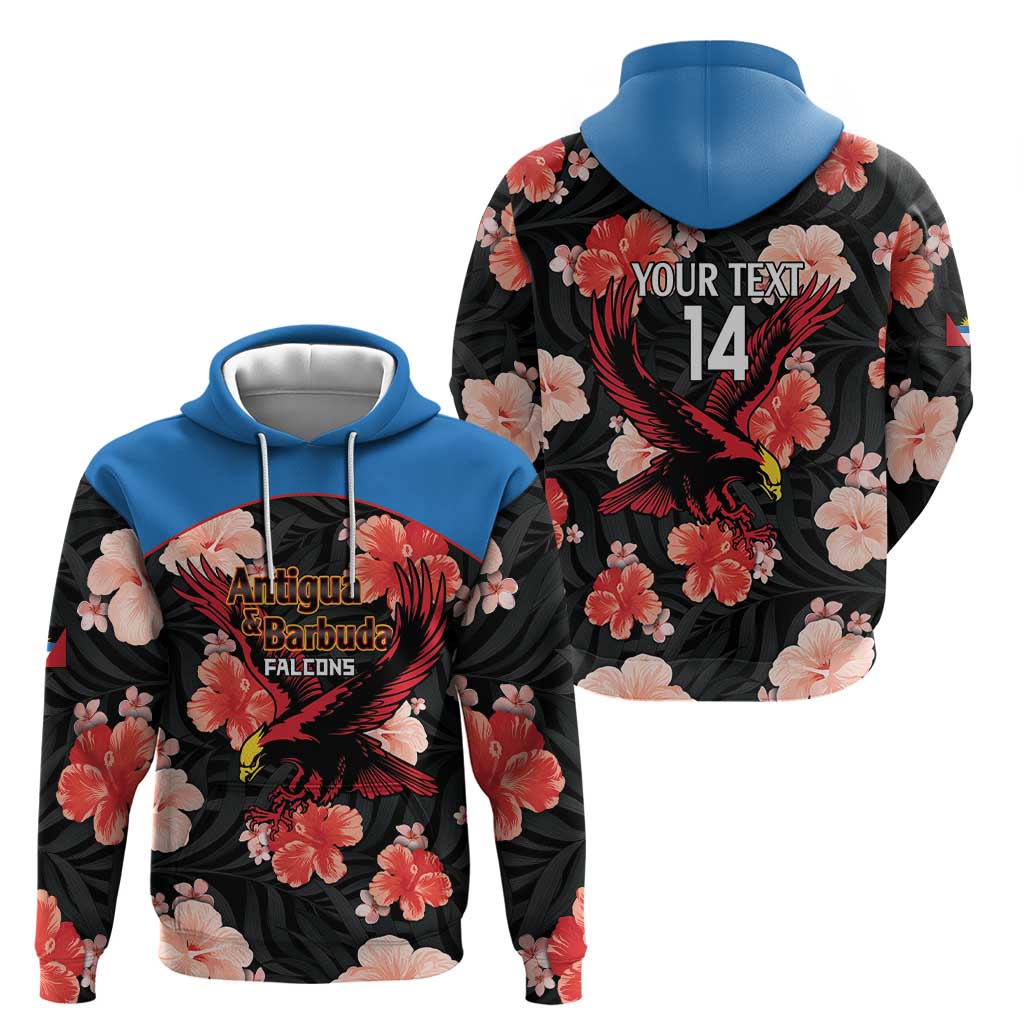 Custom Antigua and Barbuda Cricket Hoodie 2025 Go Falcons Tropical Style LT14