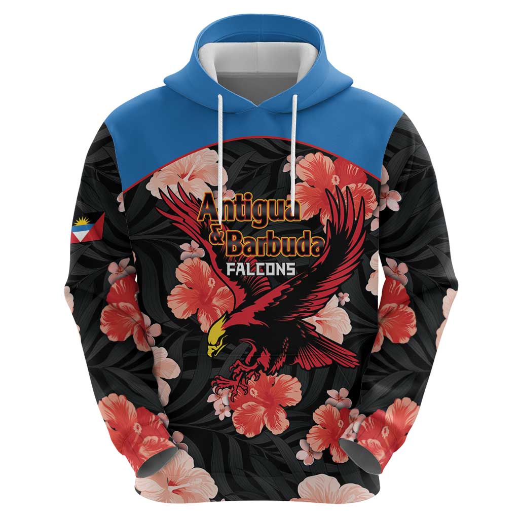 Custom Antigua and Barbuda Cricket Hoodie 2025 Go Falcons Tropical Style LT14