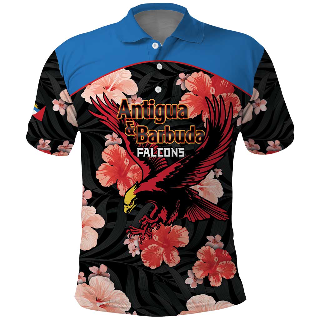 Custom Antigua and Barbuda Cricket Polo Shirt 2025 Go Falcons Tropical Style LT14