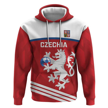 Custom Czech Republic Football Hoodie Go Czechia - Sporty Style LT14