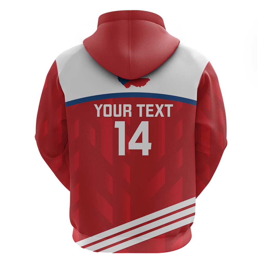 Custom Czech Republic Football Hoodie Go Czechia - Sporty Style LT14