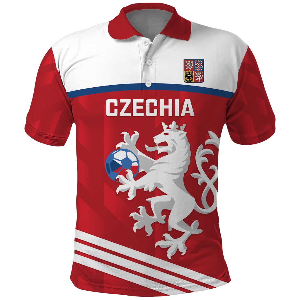 Custom Czech Republic Football Polo Shirt Go Czechia - Sporty Style LT14