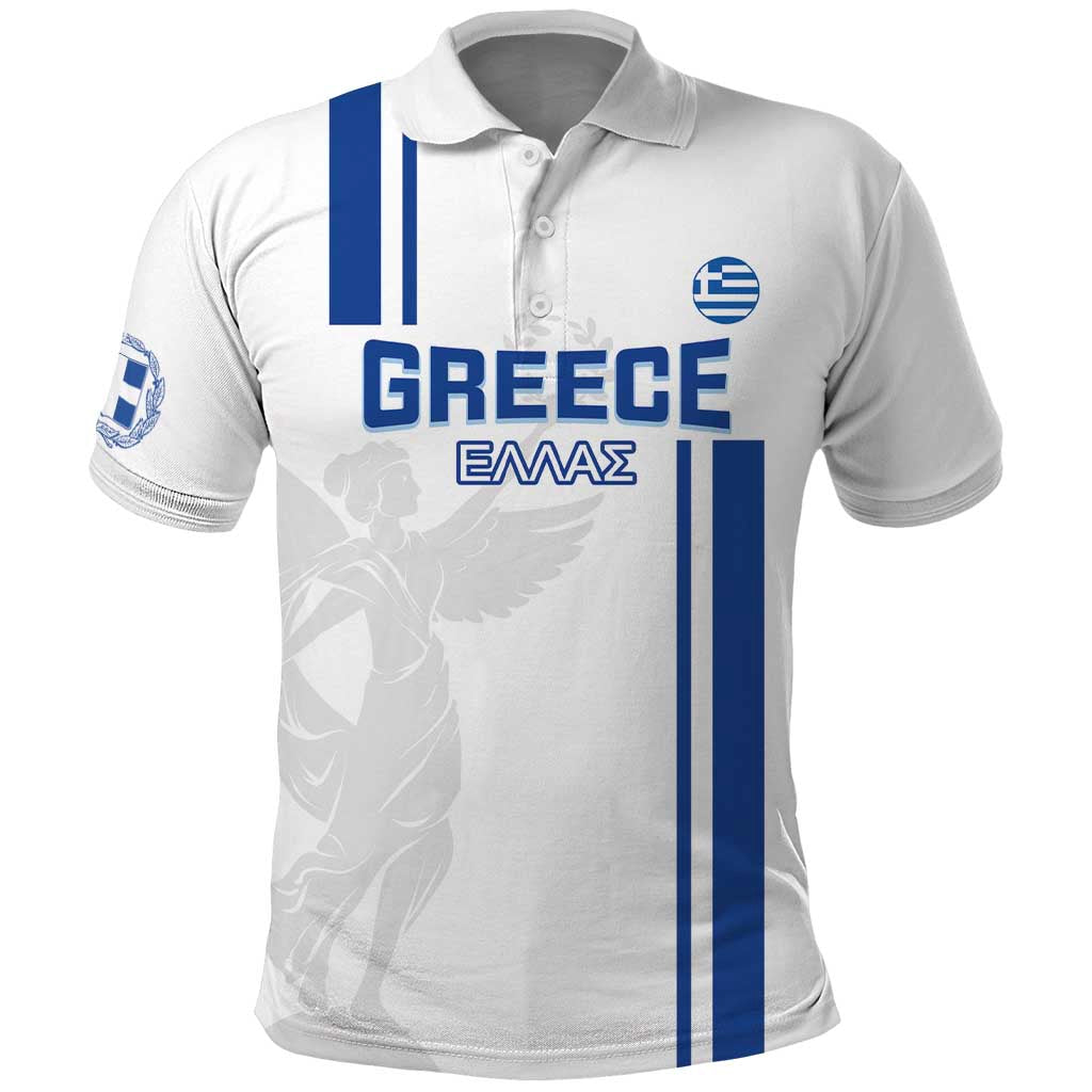 Custom Greece Football Polo Shirt Go Ethniki - Sporty Style LT14