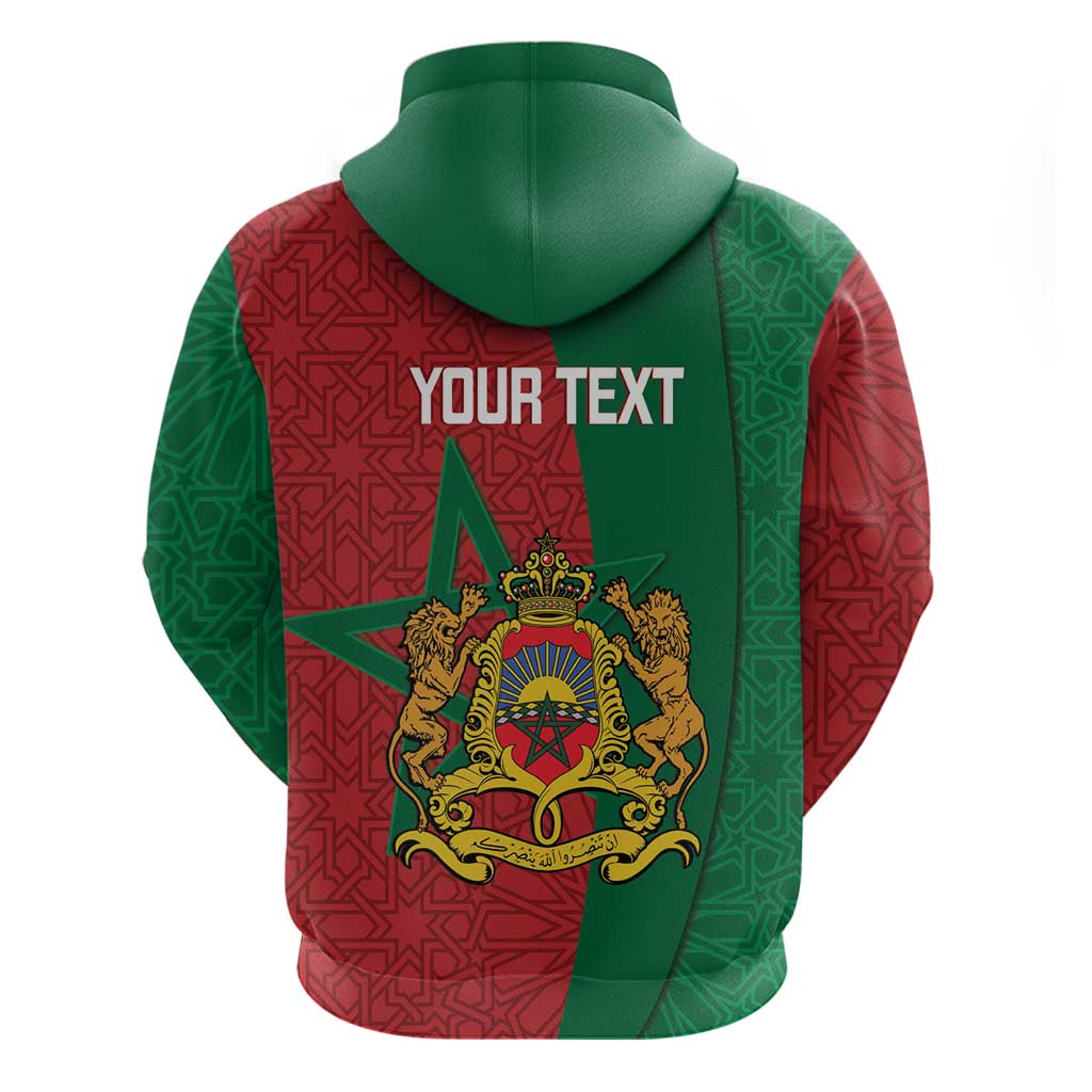 Personalised Morocco Hoodie Moroccan Green Star With Moorish Pattern LT14