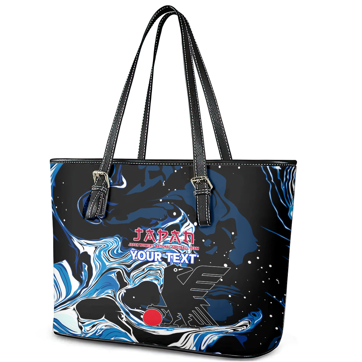 Custom Japan Football Leather Tote Bag 2024 Nadeshiko Go Champions LT14