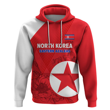 Custom North Korea Football Hoodie 2024 Go Eastern Azaleas Magnolia Flowers LT14