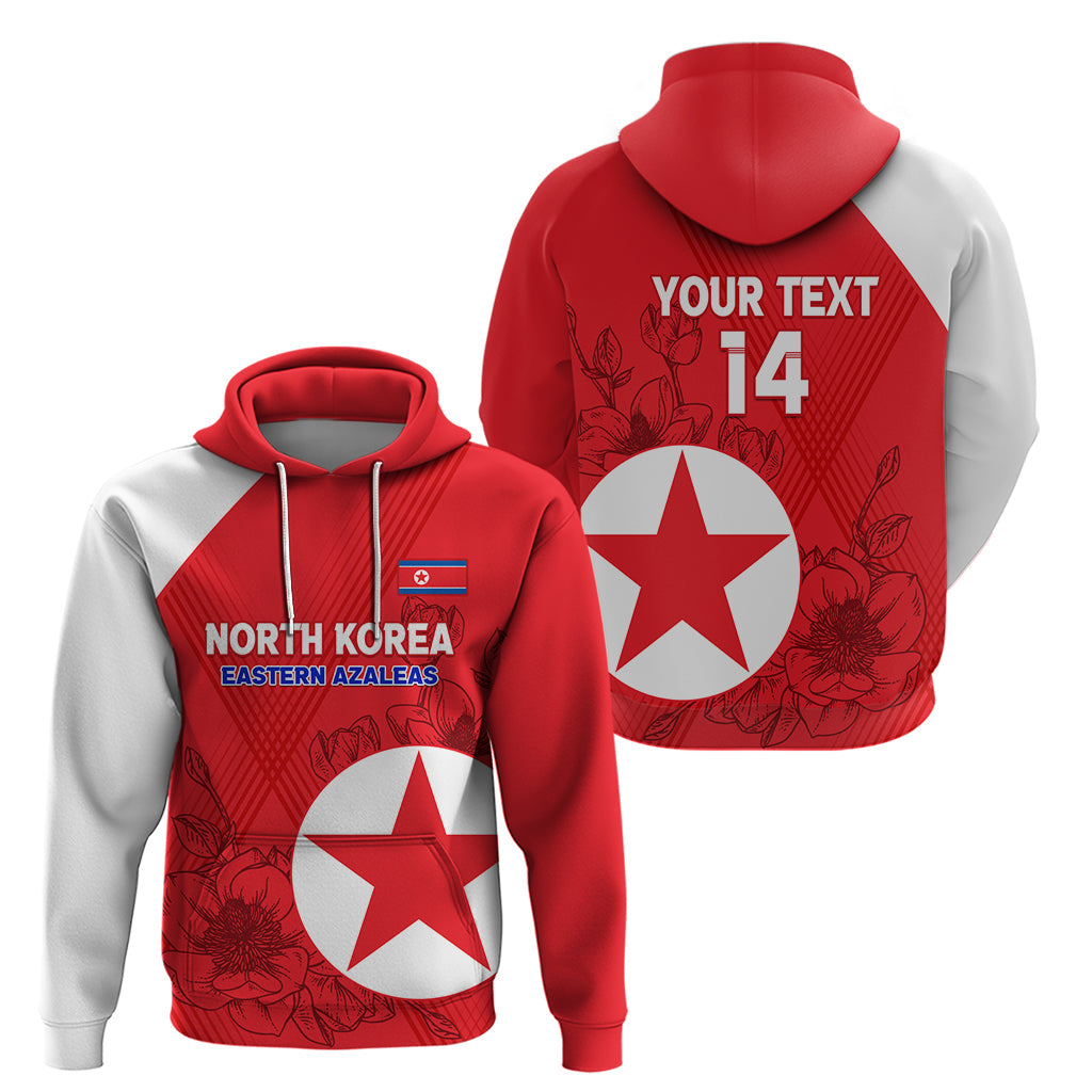 Custom North Korea Football Hoodie 2024 Go Eastern Azaleas Magnolia Flowers LT14