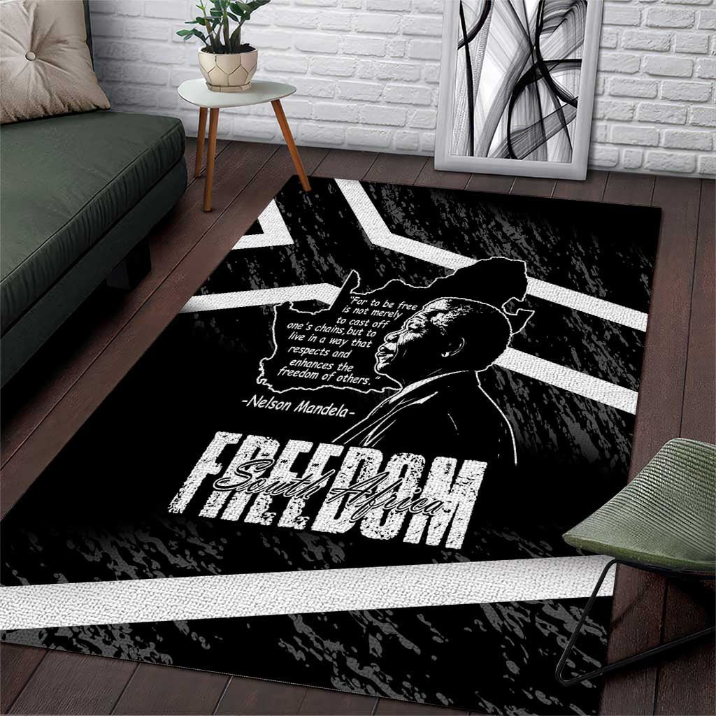 South Africa Freedom Day Area Rug Nelson Mandela With Map LT14