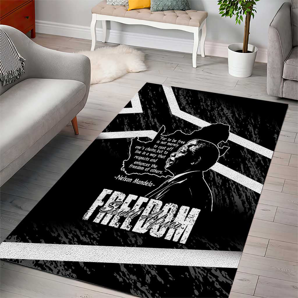 South Africa Freedom Day Area Rug Nelson Mandela With Map LT14