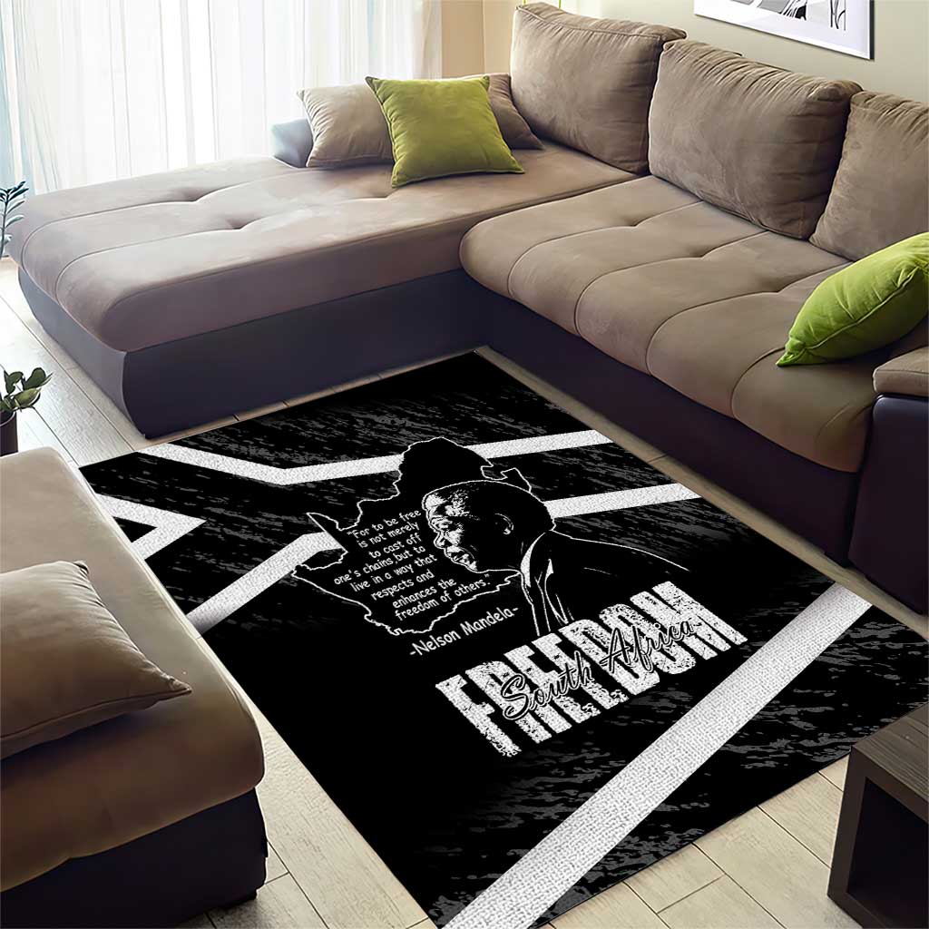 South Africa Freedom Day Area Rug Nelson Mandela With Map LT14
