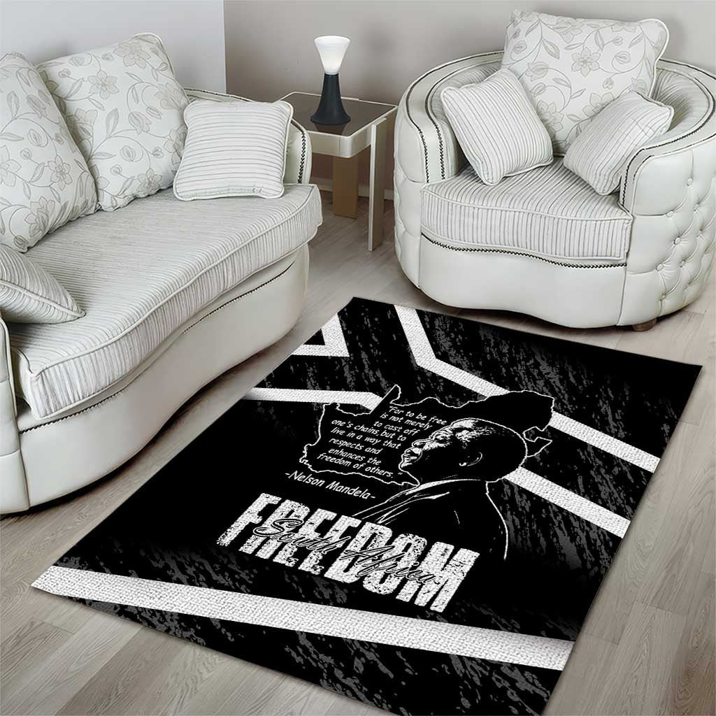 South Africa Freedom Day Area Rug Nelson Mandela With Map LT14
