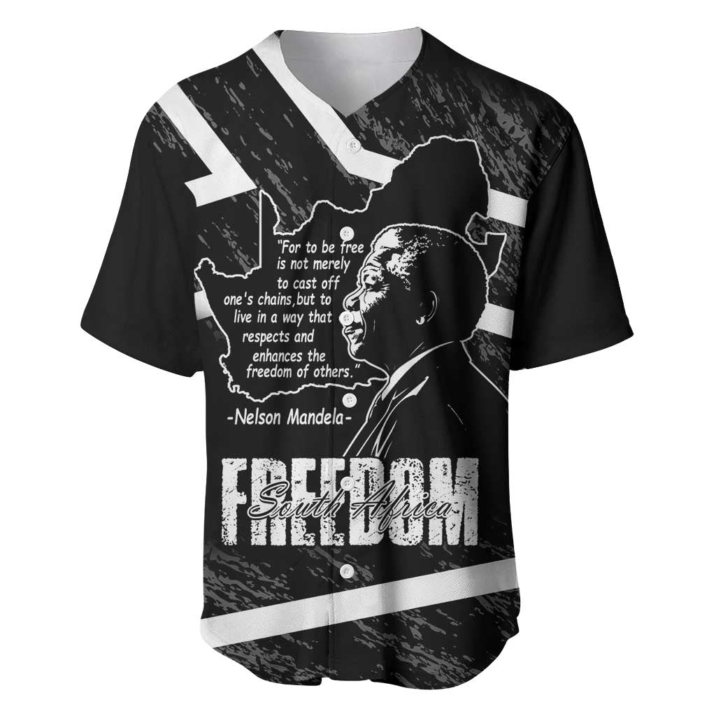 South Africa Freedom Day Baseball Jersey Nelson Mandela With Map LT14