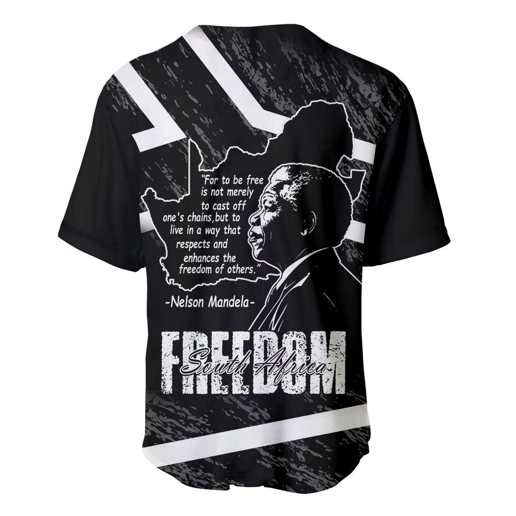 South Africa Freedom Day Baseball Jersey Nelson Mandela With Map LT14