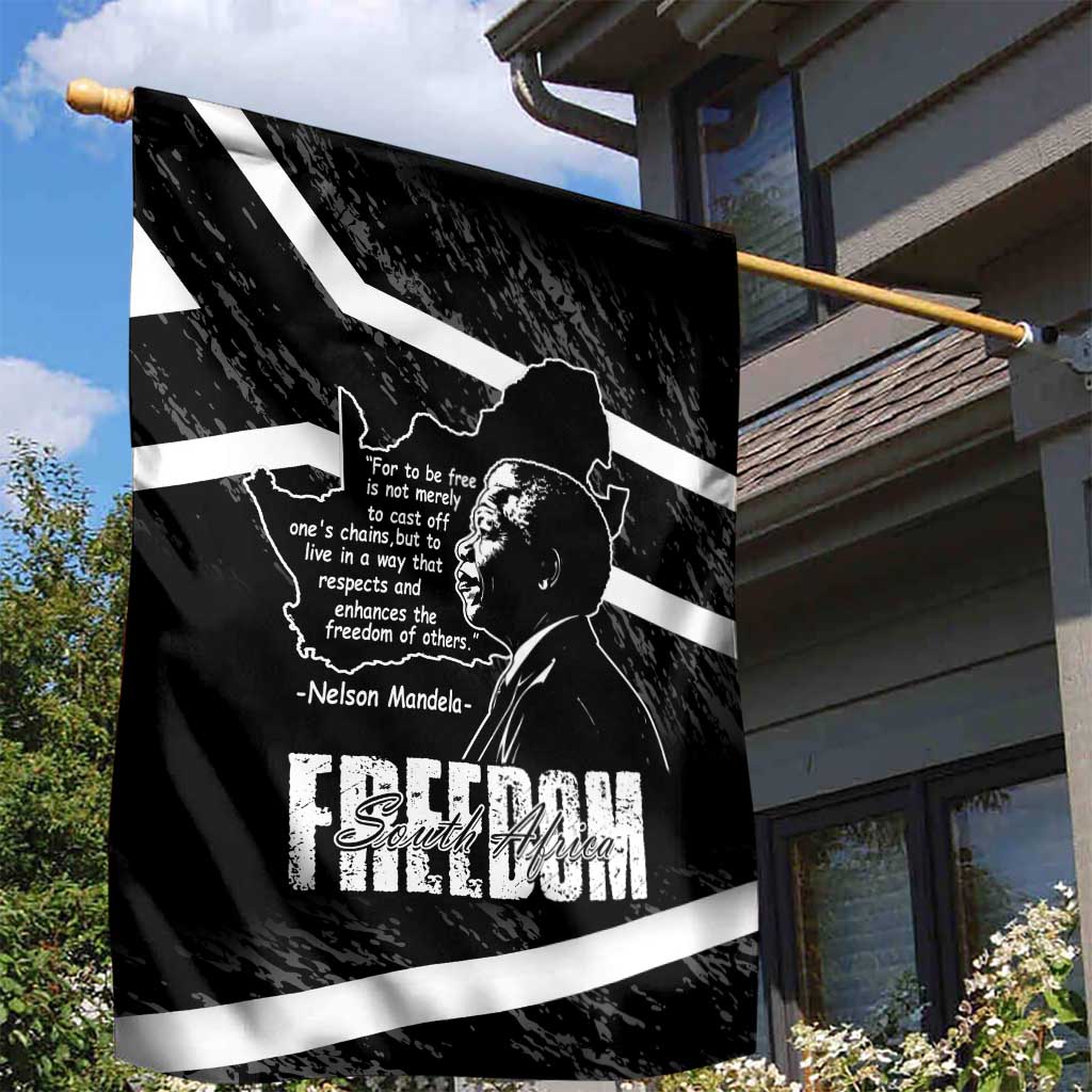 South Africa Freedom Day Garden Flag Nelson Mandela With Map LT14