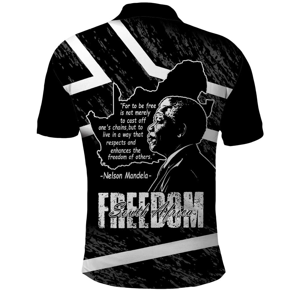 South Africa Freedom Day Polo Shirt Nelson Mandela With Map LT14