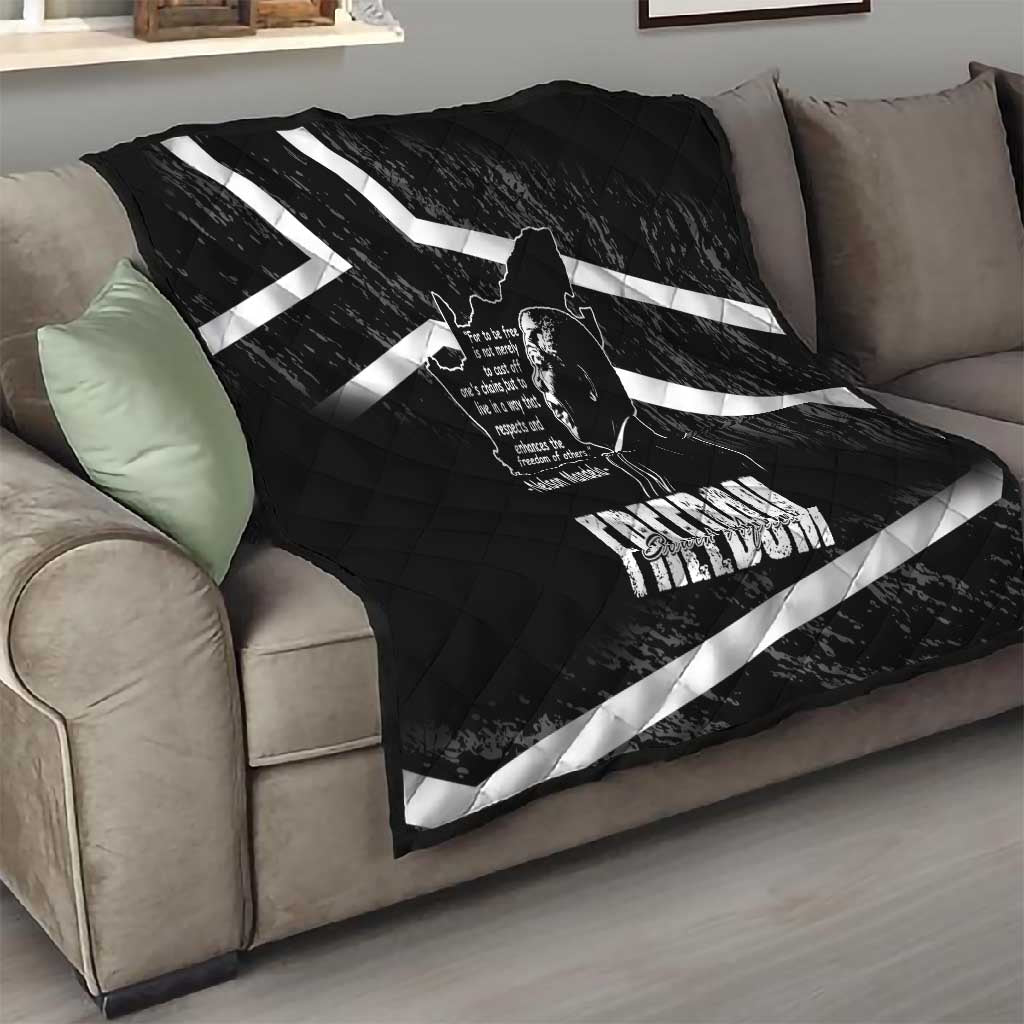 South Africa Freedom Day Quilt Nelson Mandela With Map LT14