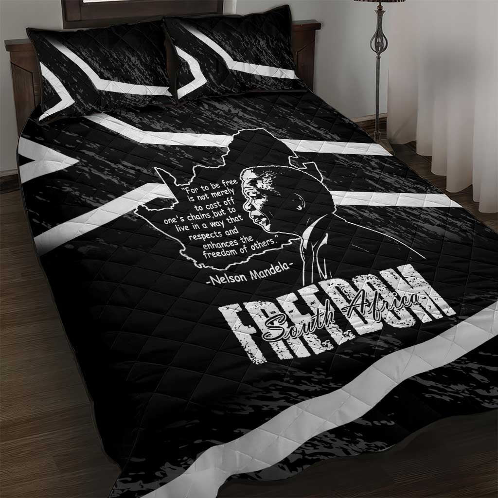 South Africa Freedom Day Quilt Bed Set Nelson Mandela With Map LT14