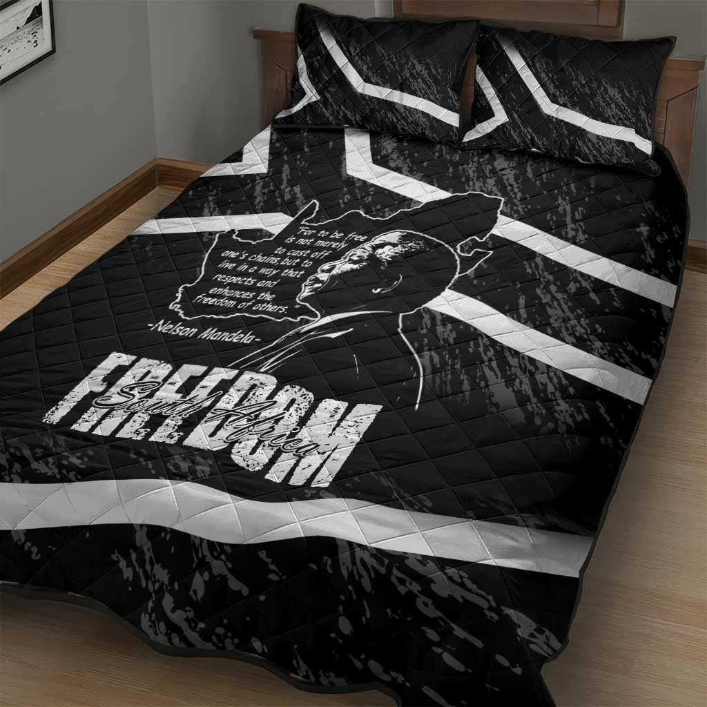 South Africa Freedom Day Quilt Bed Set Nelson Mandela With Map LT14