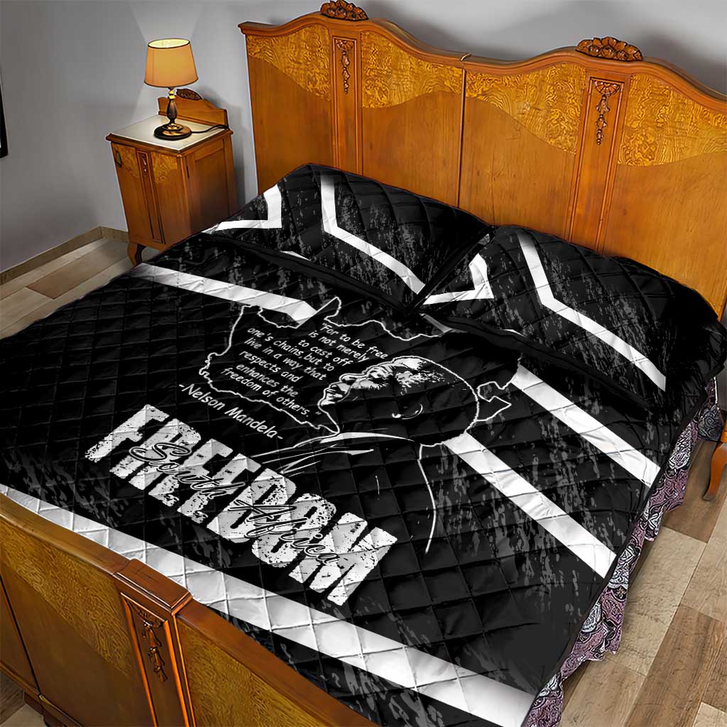 South Africa Freedom Day Quilt Bed Set Nelson Mandela With Map LT14