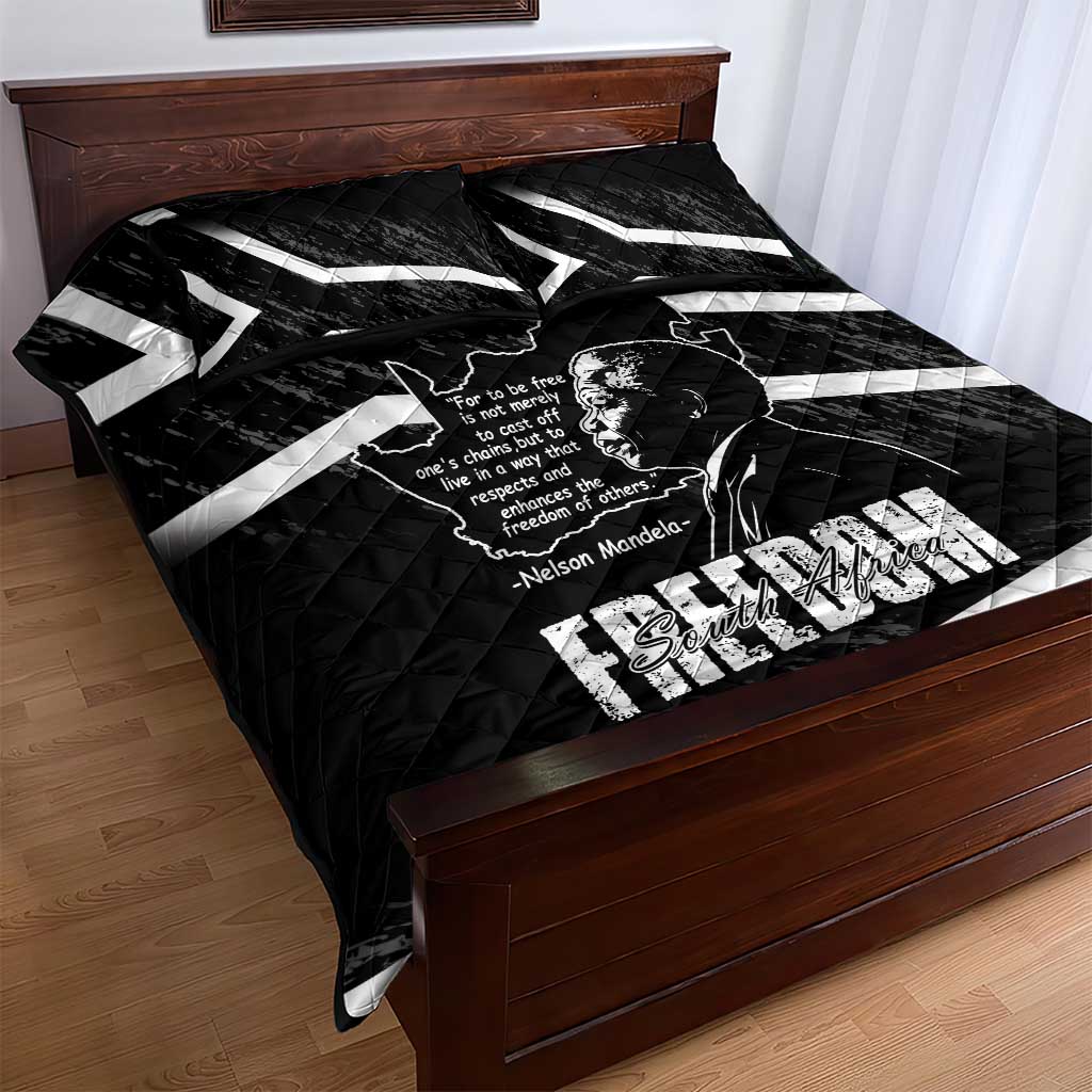 South Africa Freedom Day Quilt Bed Set Nelson Mandela With Map LT14