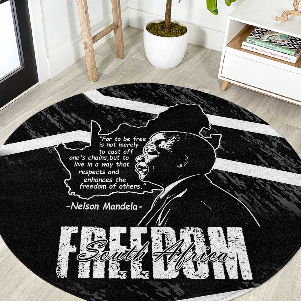 South Africa Freedom Day Round Carpet Nelson Mandela With Map LT14