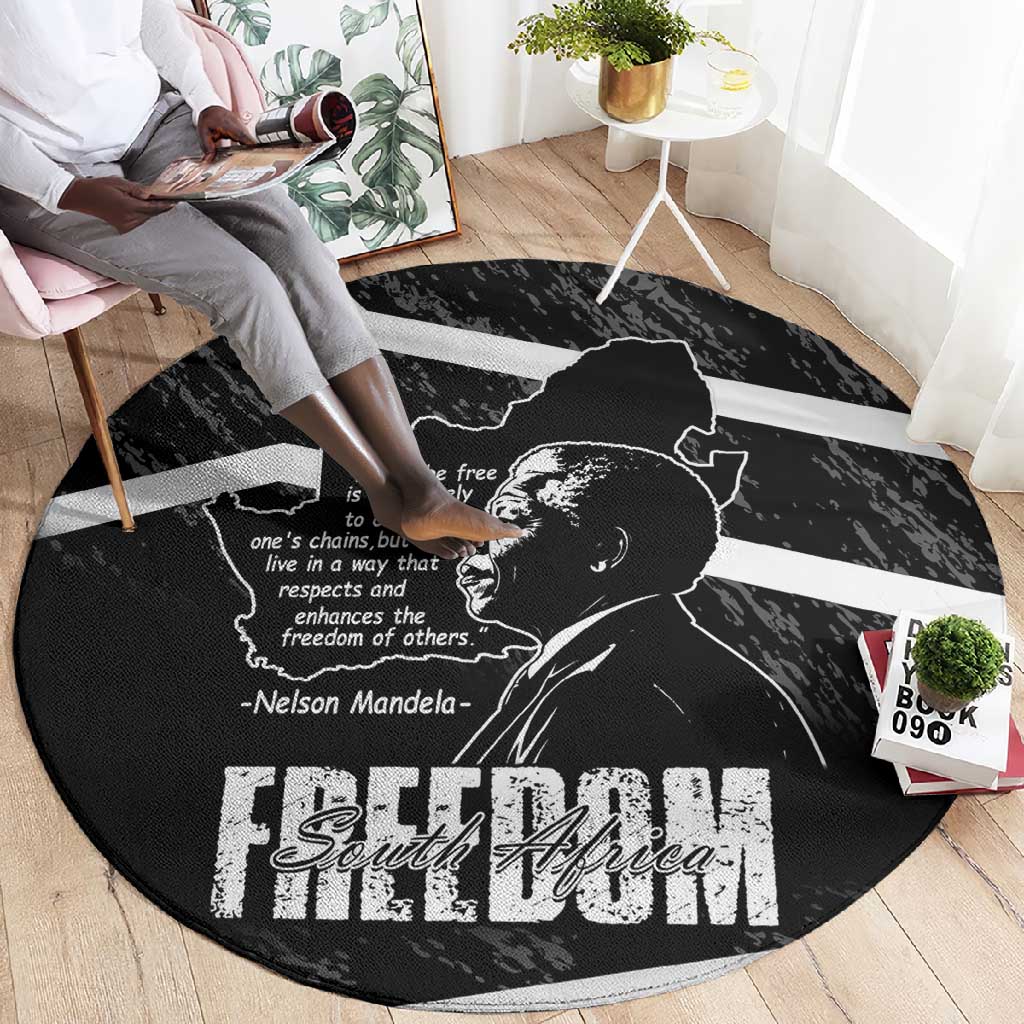 South Africa Freedom Day Round Carpet Nelson Mandela With Map LT14