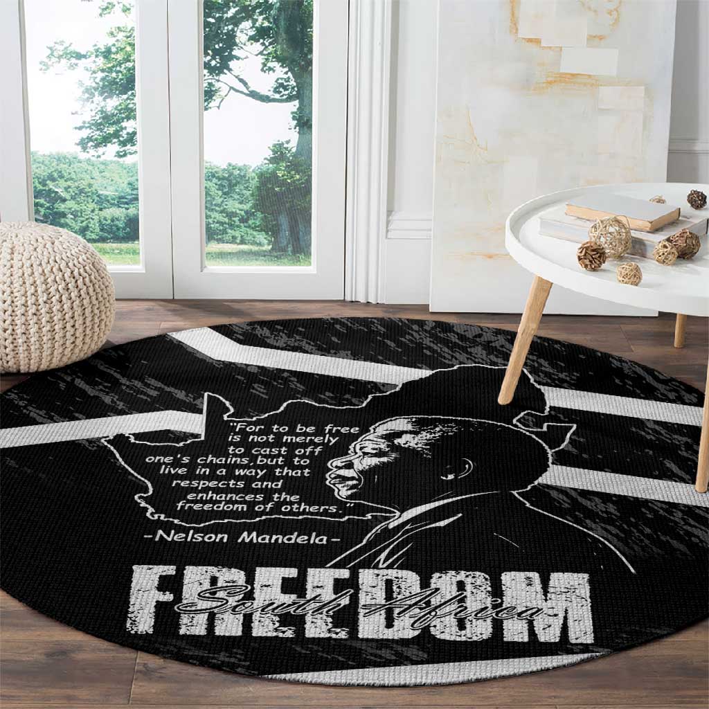 South Africa Freedom Day Round Carpet Nelson Mandela With Map LT14