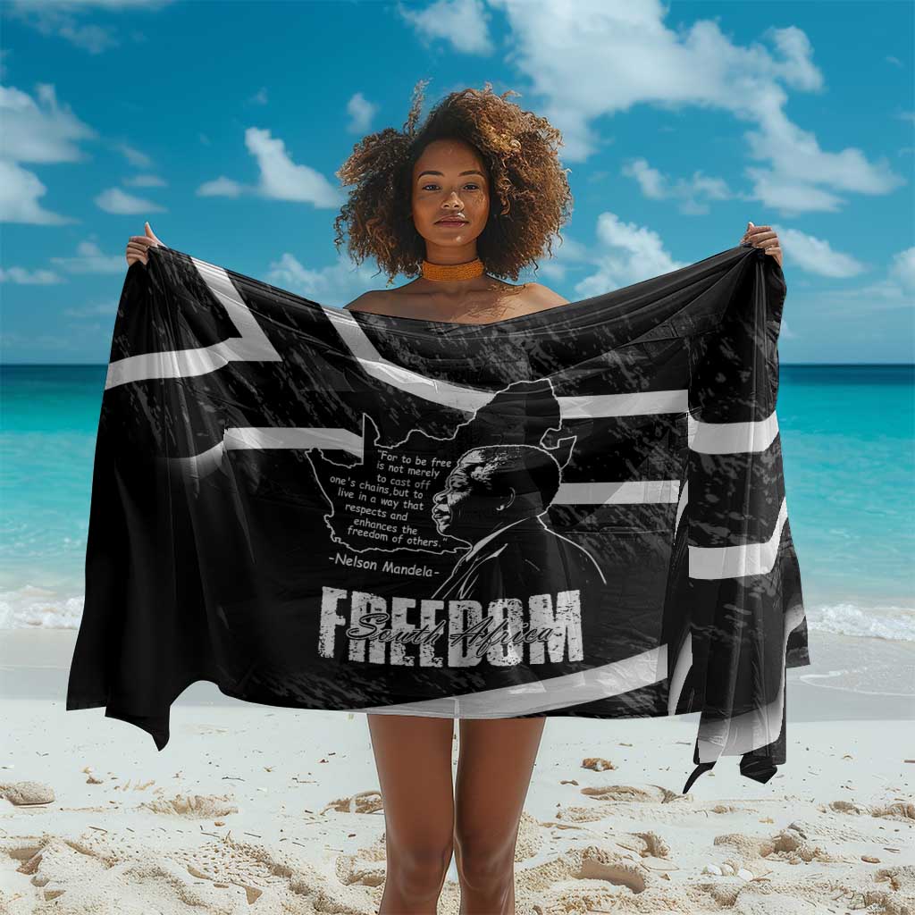 South Africa Freedom Day Sarong Nelson Mandela With Map LT14